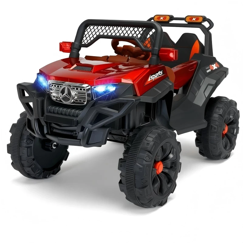 Electric 4 Wheel Plastic Ride On Music Enabled UTV Off Road Vehicle Battery Powered