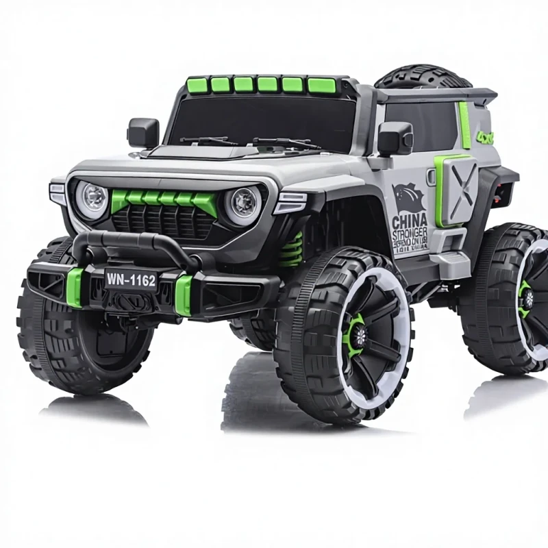 Electric 4-Wheel Remote Control Plastic Ride-On Toy Music-Enabled Off-Road Vehicle Battery-Powered for Kids Adults