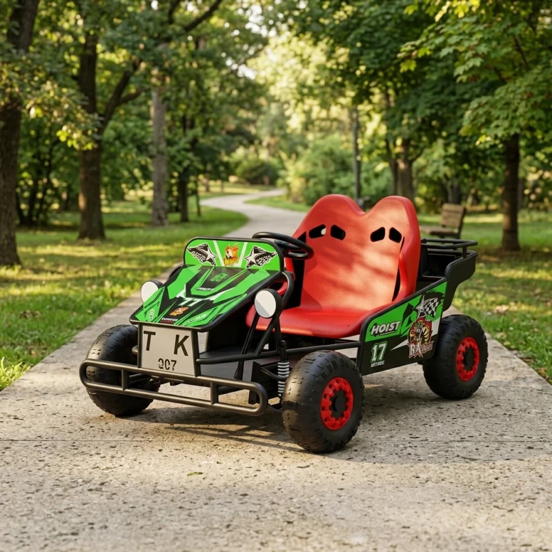 Electric Amusement Equipment Upgraded Two-seater Go-kart Vehicle Karting Car for Children and Adult