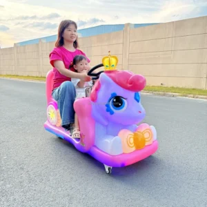 Electric Animal Shaped Ride on Toy Car for Kindergarten and Preschool Outdoor Parent child Double seat Electric Bumper Car