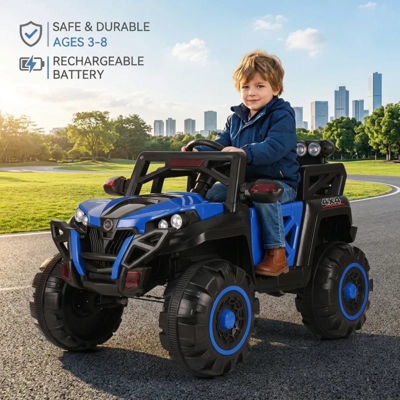 Electric Battery Powered Kids Ride on Car with Remote Control Unisex Toy for Kids to Drive