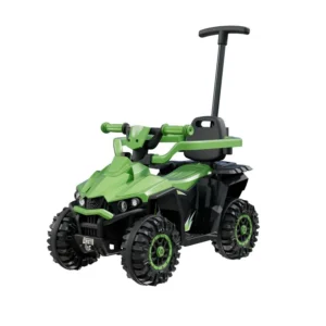 Electric Car Ride On Toy with Parent Handle and LED Lights for Kids