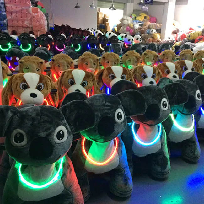 Electric Children's Ride On Toy Plush Amusement Park Scooter Sale on Animal Electric Car
