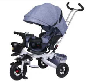Electric Children’s Ride on Car Pushbar Tricycle ABS Plastic Material for Kids 2 7 Years EN71 Certified