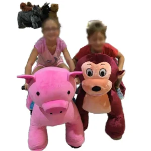 Electric Coin Operated Horse Ride for Adults Plush Toy Animal Ride for Mall Shopping On-Site Walking Entertainment