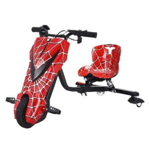 Electric Drift Kart for Kids 6-8 Years Child Toy with 3-Wheel Steel Frame Outdoor Sports Tricycle