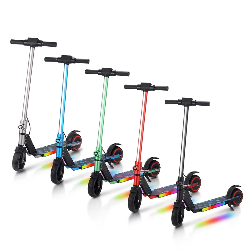 Electric Folding Scooter for Kids Ages 5-15 24V 130W Motor Steel Frame Alloy Wheels