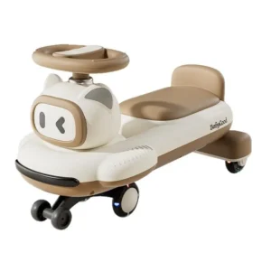 Electric Four-Wheel Kids Wiggle Car 3-8 Years Old Toddler Swing Rocking Music Lights Anti-Rollover Design Resin Toy