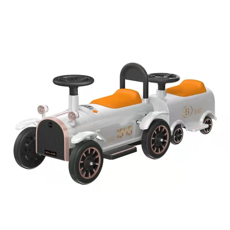 Electric Four-Wheel Two-Seater Train Ride-On Car for Boys and Girls Remote Control Kids Electric Vehicle with Dual Seats
