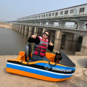 Electric Go Kart Boat EPP Material Speed 50km/h High Performance 72V90A Electric Jet Boat for Water Park Activities Kart Boat