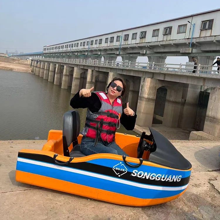 Electric Go Kart Boat EPP Material Speed 50km/h High Performance 72V90A Electric Jet Boat for Water Park Activities Kart Boat