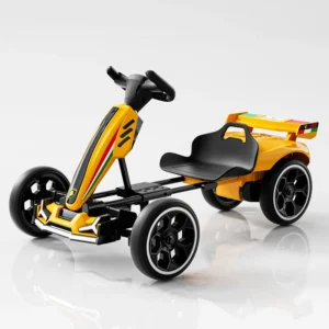 Electric Go Kart for Boys 4 Wheel Battery Operated Ride on Racing Kart with Remote Control One Key Start & Safety Belt