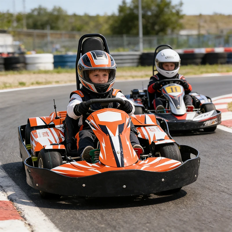 Electric Go Karts Colorful Electronic Brake Go Karts Commercial Kids Electric Go Kart for Kids Teens