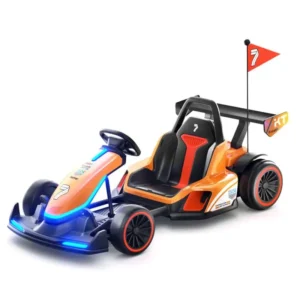 Electric Kids Go-Kart Ride on Toy Car Battery Powered Drift Racing Car for 5-13 Years Old Boys Girls