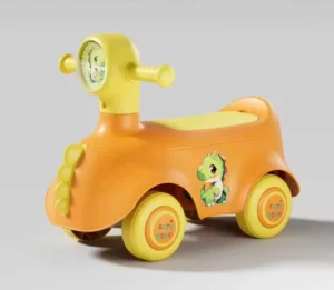 Electric Kids Outdoor Swing Car Toy with Music & Lights Plastic Ride on Sliding Car Toy for Assembling Babies