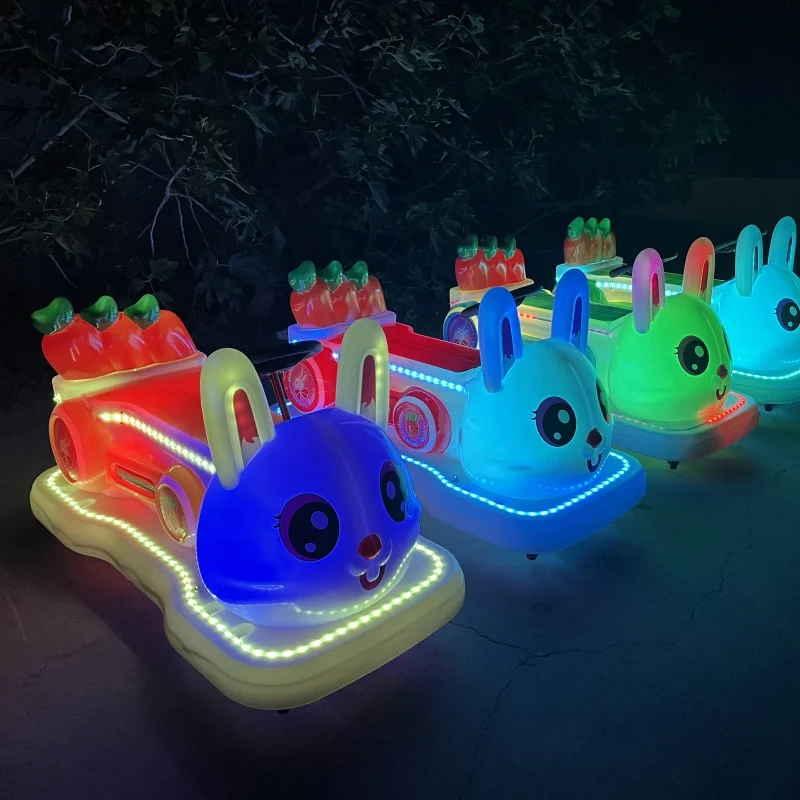 Electric Kids Ride-On Car Toy Funfair Game Metal Battery-Powered Rabbit Model for Shopping Mall Amusement