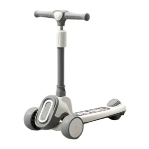 Electric Kids’ Scooter with Adjustable Handlebar LED Light & Music Foldable & Portable Design Wide Wheels for Boys and Girls