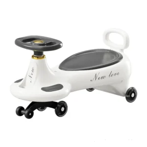 Electric Plastic Wiggle Car with Pedal Ride On Toy for 5 7 Years 2 in 1 Swing Car Flashing PU Wheels Music Light Anti Rollover