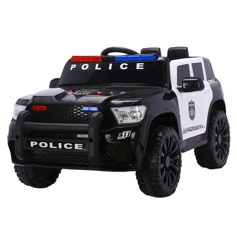 Electric Police Car Ride-On Toy for 1 6 Years Old Unisex Kids Gift Made of Durable Plastic Kids Battery Operated Car