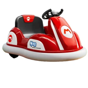 Electric Ride On Bumper Car Vehicle for Kids 360 Degree Spin LED Lights Music Player New Condition Plastic Model for 2-4 Years