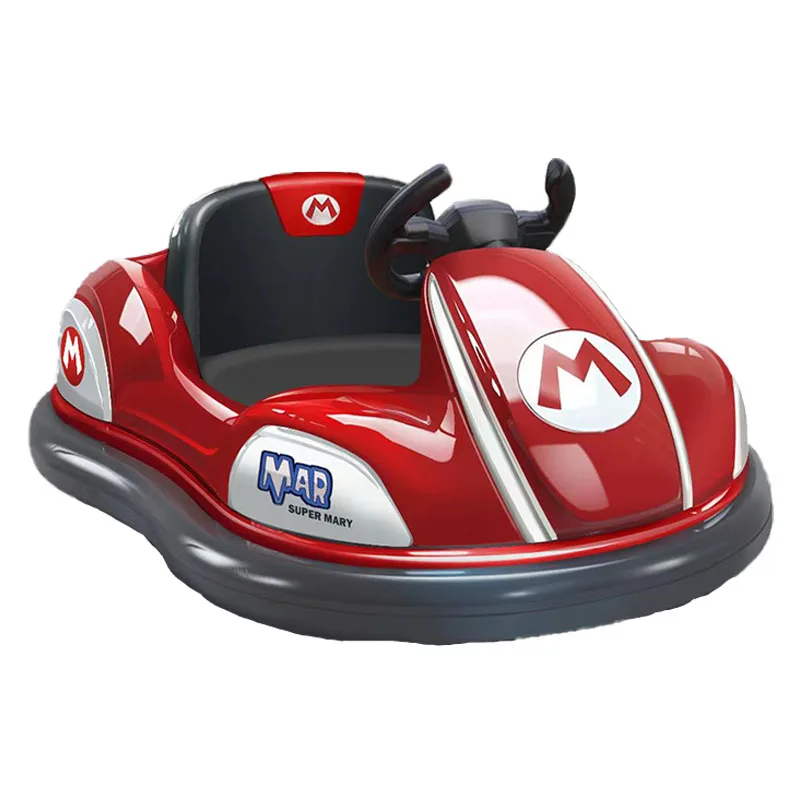 Electric Ride On Bumper Car Vehicle for Kids 360 Degree Spin LED Lights Music Player New Condition Plastic Model for 2-4 Years