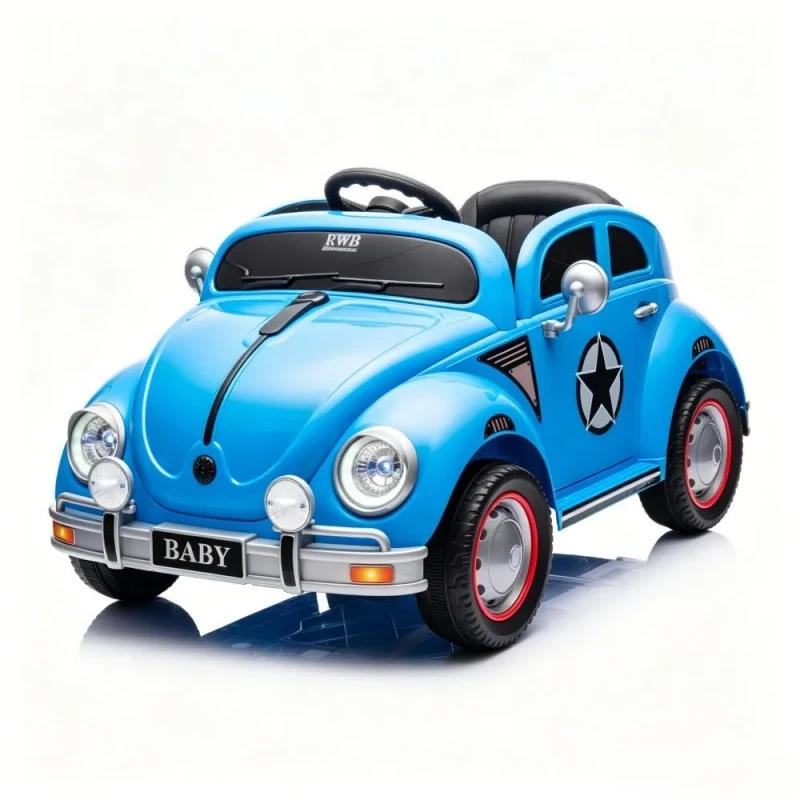 Electric Ride-On Car Kids 2.4G Remote Control Plastic Battery Powered Two-Wheel Drive Music Lighting USB Mobile App Ages 2-7