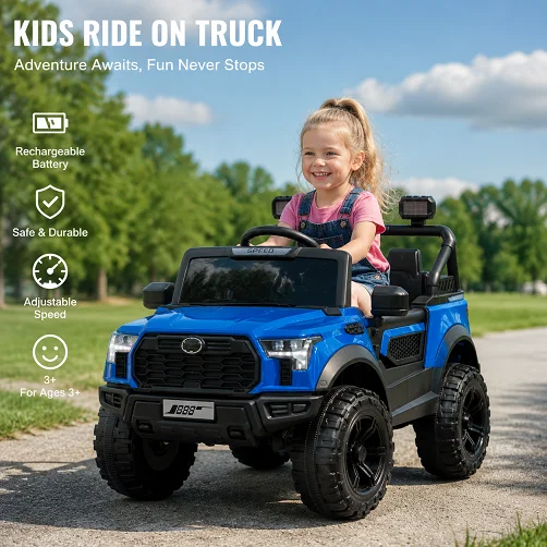 Electric Ride On Car for 5 7 Year Olds Plastic Construction Four Wheeled Remote Control Toy with Battery Power