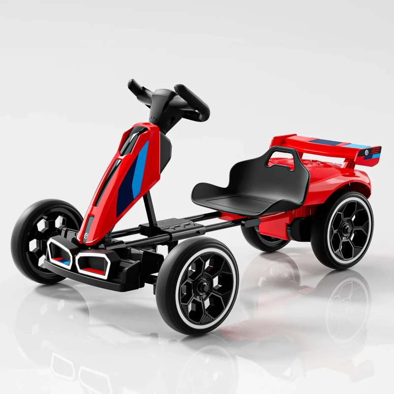 Electric Ride-On Car for Boys 2 to 4 Years One-touch Start Battery-powered Go-kart EVA Wheels Safety Harness Eco-friendly Body