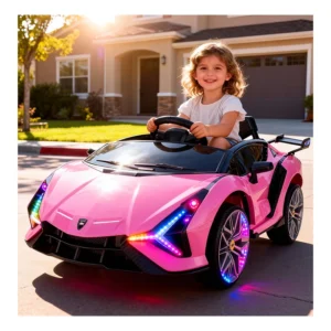 Electric Ride On Car for Children Featuring USB Port Input Allowing Flexible Music Options to Enhance Entertainment Time