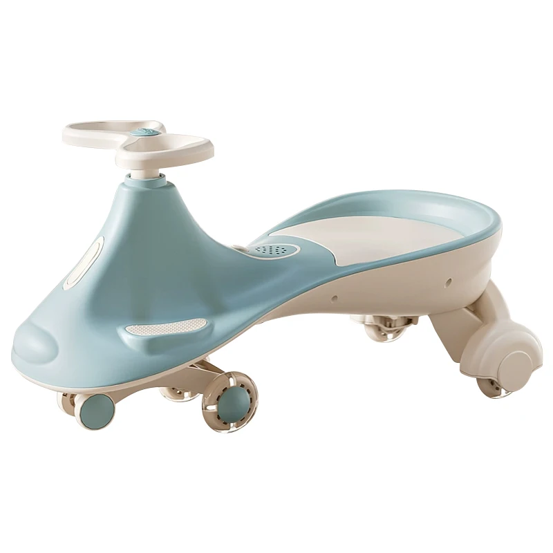 Electric Ride On Kids Swing Car with Lighting Wheels & Music Anti-Rollover Baby Swing Car Made of Durable Plastic