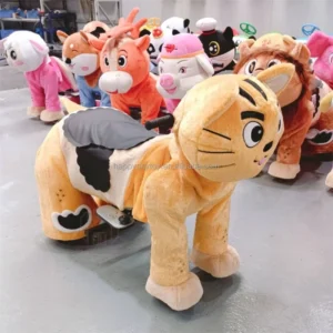 Electric Ride On Toy Animals Coin Operated Stuffed Animals for Kids and Adults for Shopping Mall