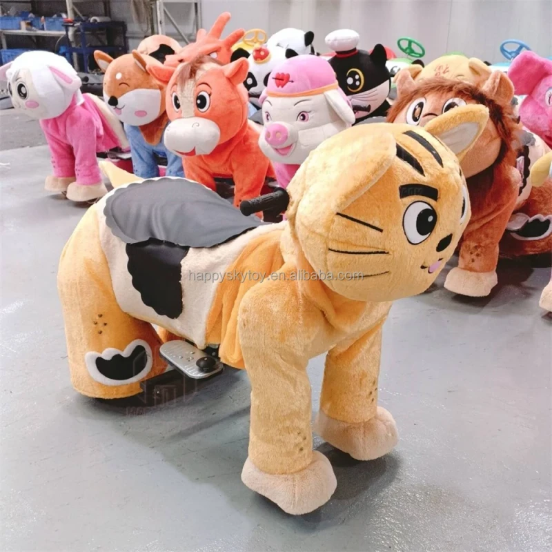 Electric Ride On Toy Animals Coin Operated Stuffed Animals for Kids and Adults for Shopping Mall