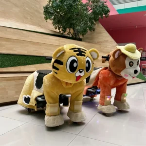 Electric Ride On Unicorn Rocking Horse Toy for Kids Adults Made of Plush Plastic Animal Toy Electric Type Bear Design