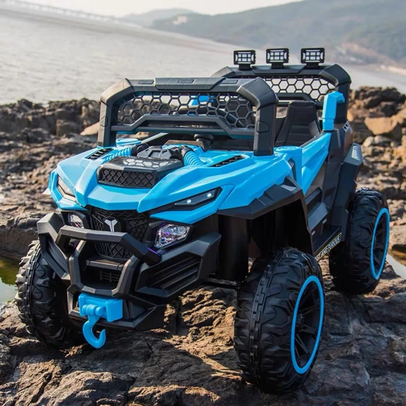 Electric Ride on Car for Kids Remote Control LED Lights 12V Battery Safe Outdoor Toy Car for Boys Girls with Music