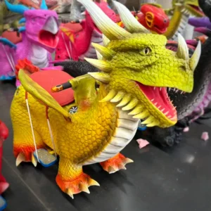 Electric Ride on Dinosaur for Kids with Metal Silicone Construction Indoor Outdoor Use