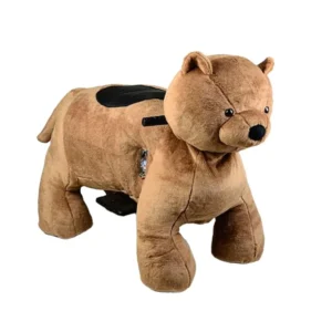 Electric Ride on Toy for Kids Coin Operated Animal Jump Games with Plush System for Fun and Entertainment
