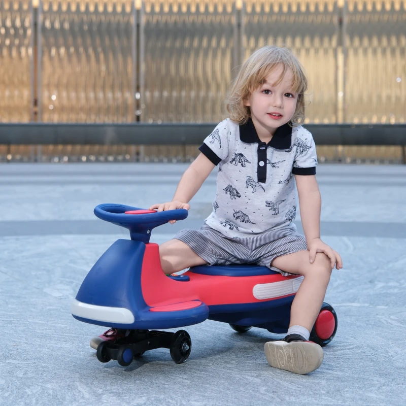 Electric Three-Wheel Pedal Rechargeable Battery Cyber Wiggle 2 in 1 Swing Car Anti-Rollover Flashing