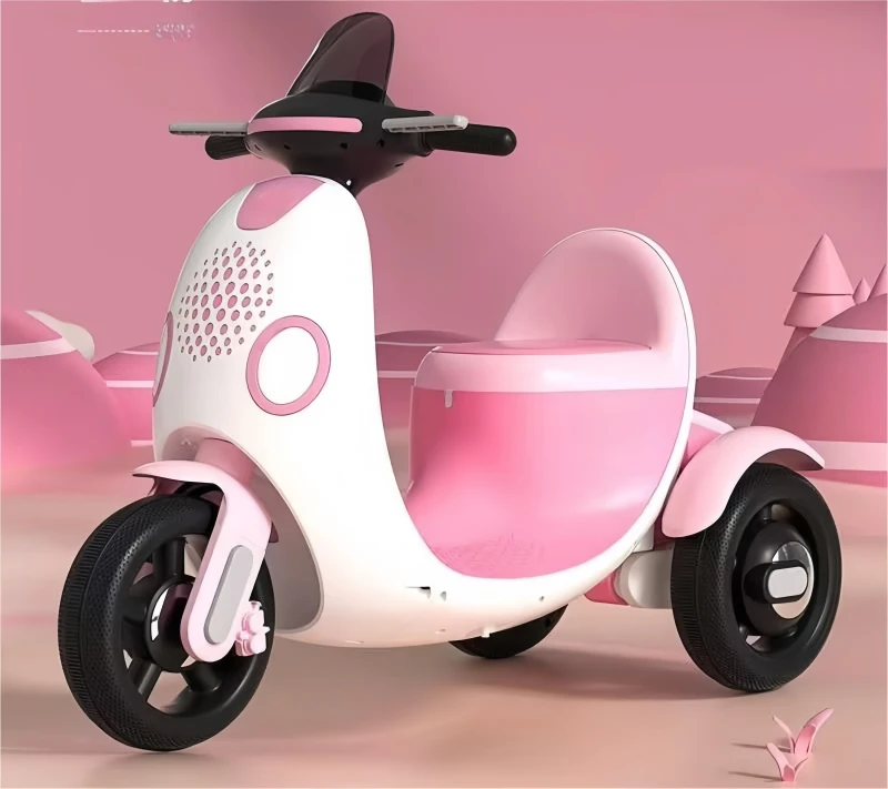 Electric Two Seats Kid Ride On Toy Car Pedal Power Three Wheeled Baby MotorBike with Seats for 2 6 Years for Girls