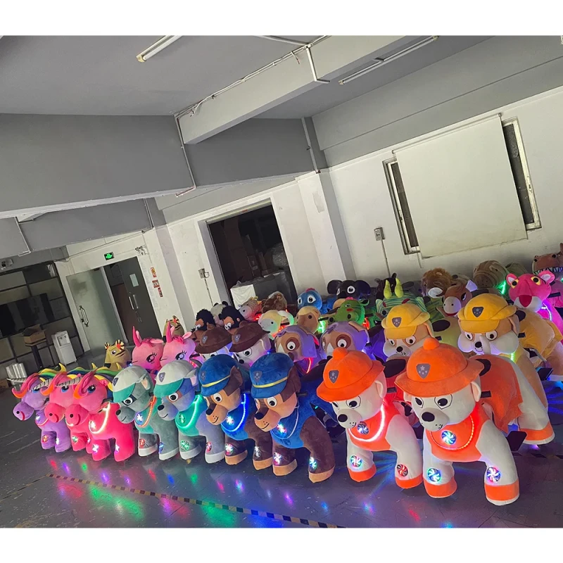 Electronic Ride on Toy Mechanical Plush Customized 12V Unisex 40 Models Ride Horses for Children CN GUA