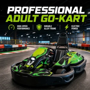 Emergency Stop Safety Go Kart Equipped with Power cut Speed adjust Functions for Track Operation Control