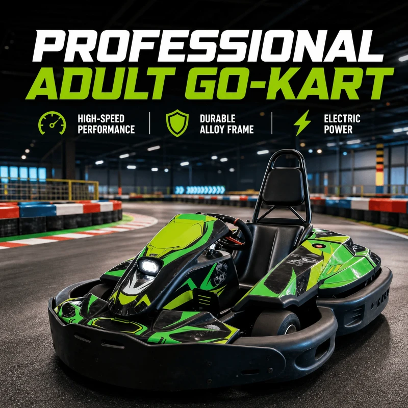 Emergency Stop Safety Go Kart Equipped with Power cut Speed adjust Functions for Track Operation Control