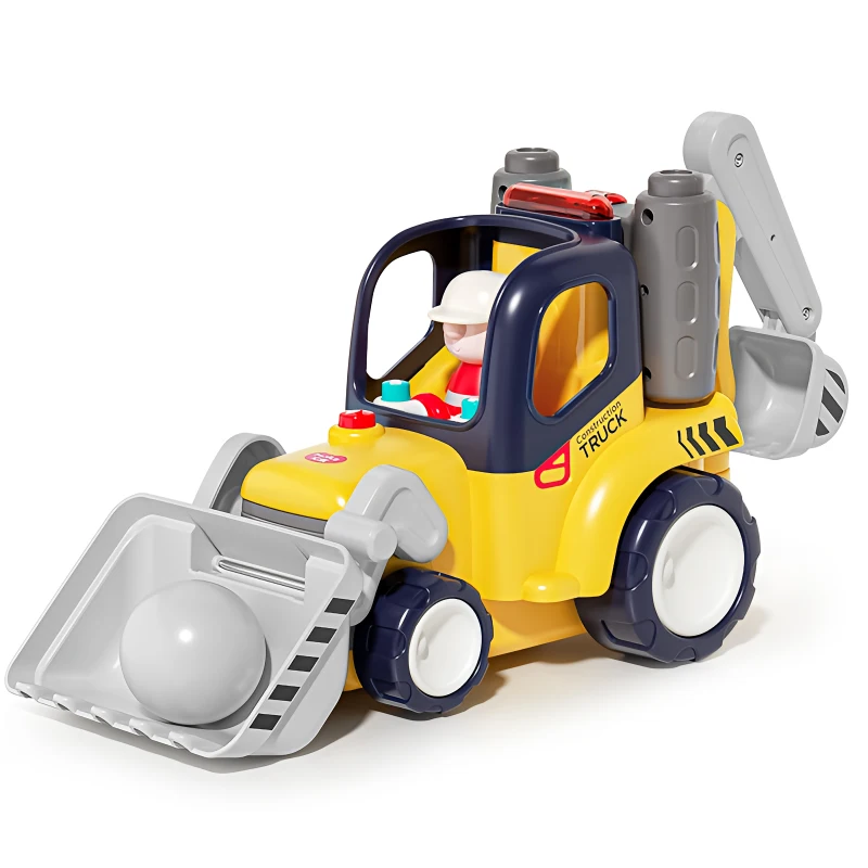 Engineering Vehicle Kids Toys for 3 4 5 6 Year Old Boys Girls, Push and Go Car Toy, Kids Birthday Gifts for Over 2 Years Old Boys