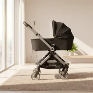 European Style 3 in 1 Foldable Aluminum Alloy Frame Baby Stroller with 4 PU Wheels and Car Seat for 0 3 Years Old
