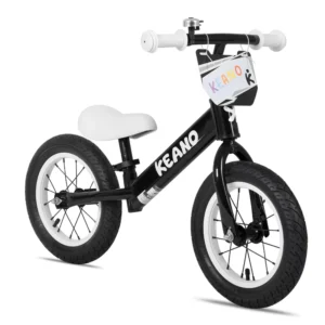 Factory 12 Inch Kids Balance Toy Bike High Carbon Steel Frame With Bell Wide Saddle 90% SKD Toddler Training Bike