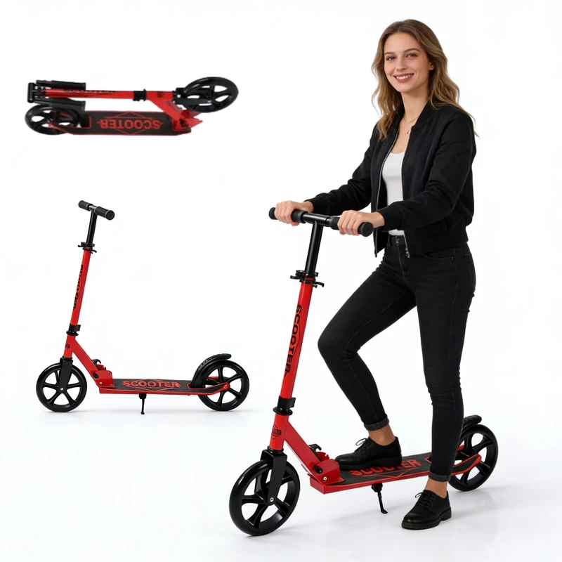 Factory 2 Wheels 200mm PU Wheels Foldable Foot Kick Scooter Adjustable Hight Kids Scooters