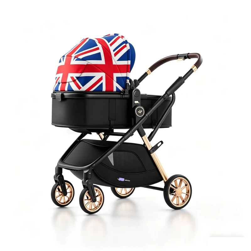 Factory 3 in 1 High Landscape Trolley Carriage Baby Stroller with Car Seat