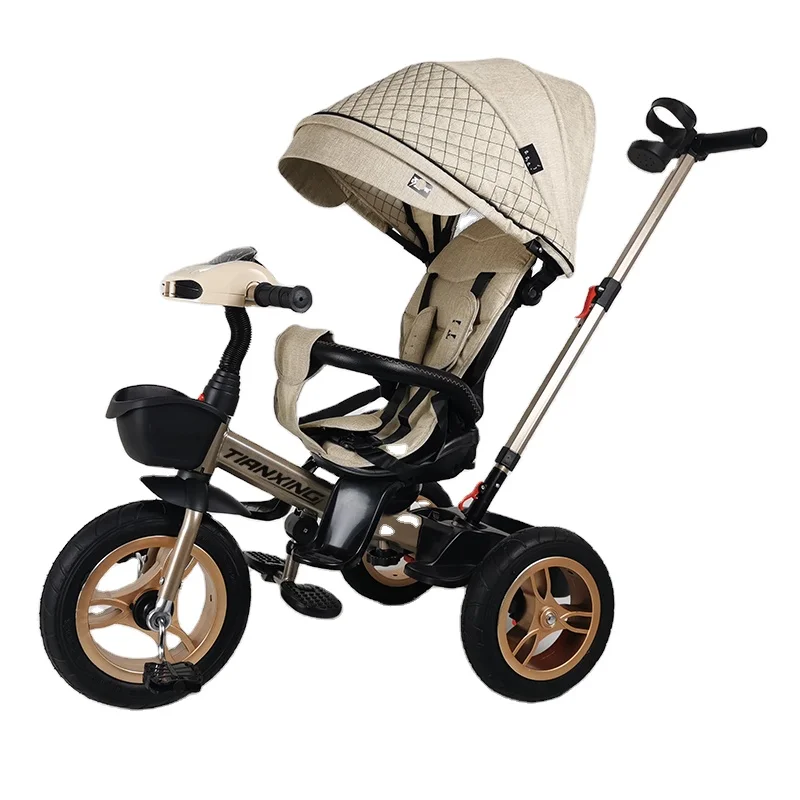 Factory 4 in 1 Baby Tricycle 3 Wheel Cycle New Fashion Children Tricycle Kids Three Wheel Trike Pedal Tricycle