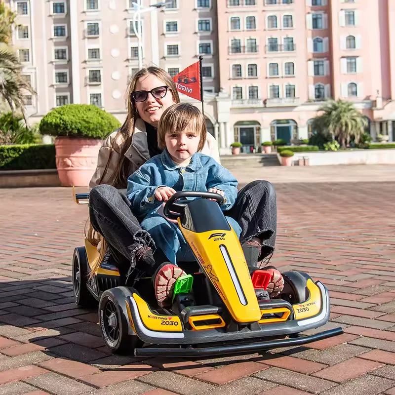 Factory Best Selling Go Kart for Kids Toy Drift Car Rechargeable Battery Operated Adults Can Ride Child Toy Electric Racing Car