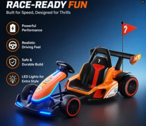 Factory Bulk Supply Adjustable Frame Drifting Electric Go Kart Dual Drive Big Motor For Kids Business Use