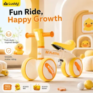 Factory Custom 1026 Baby Ride on Walker Toy Carbon Steel Indoor Outdoor Toddler Push Trike Quiet EVA Wheels 1-5Y